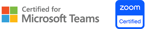 Certified for Microsoft Teams / Zoom Certified Badge